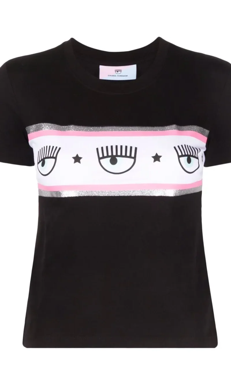 T-Shirt Corta Eye Black Chiara Ferragni