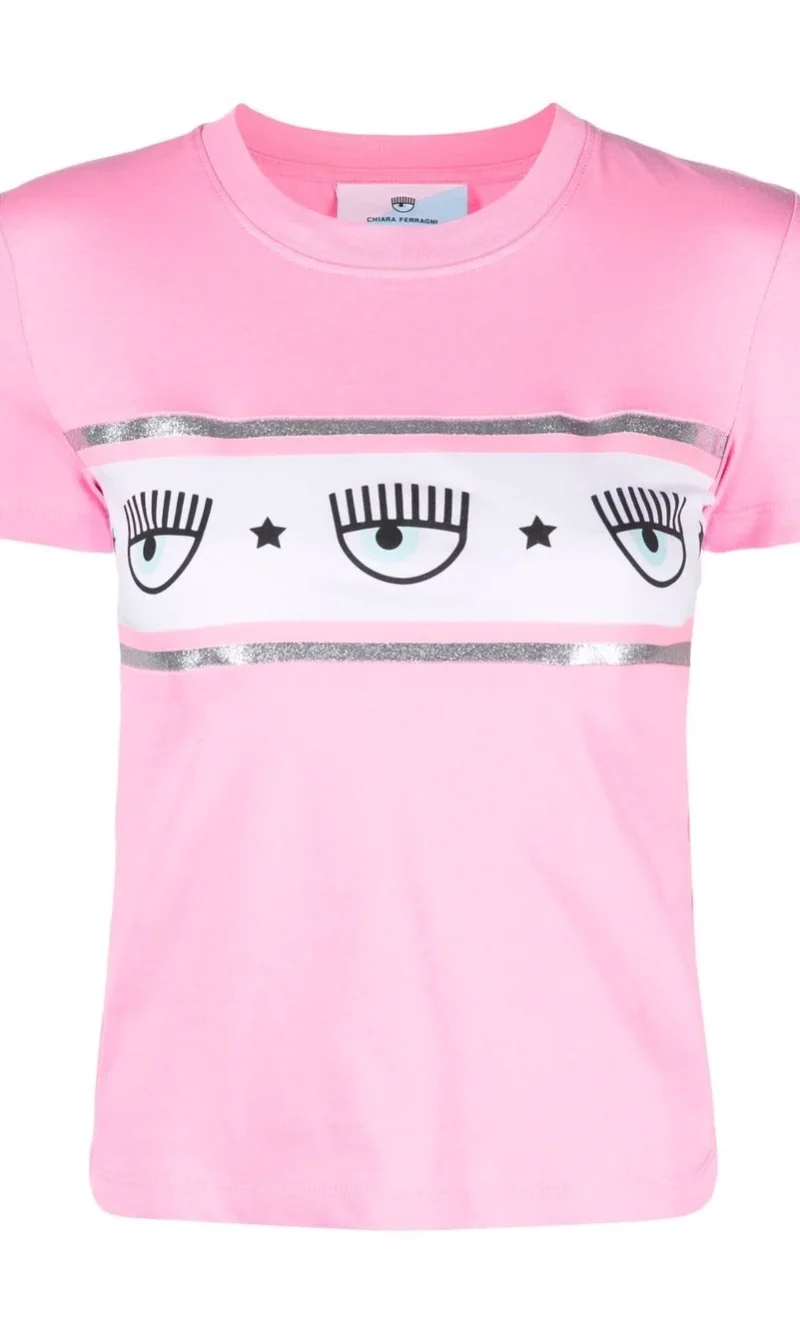 T-Shirt Corta Eye Pink Chiara Ferragni