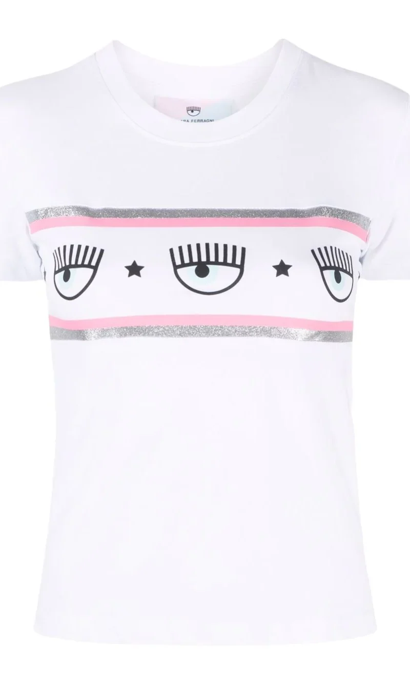 T-Shirt Corta Eye White Chiara Ferragni