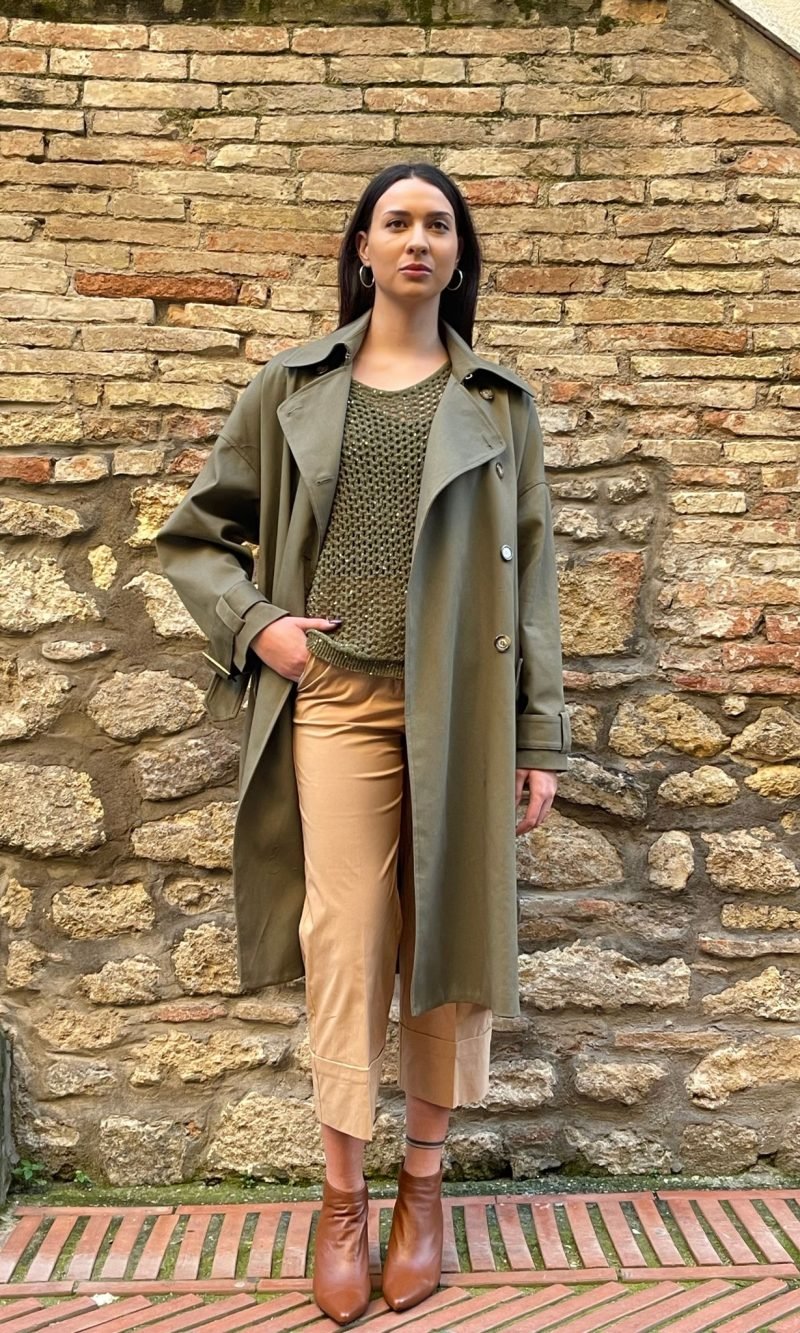 Trench oversize verde - Vicolo