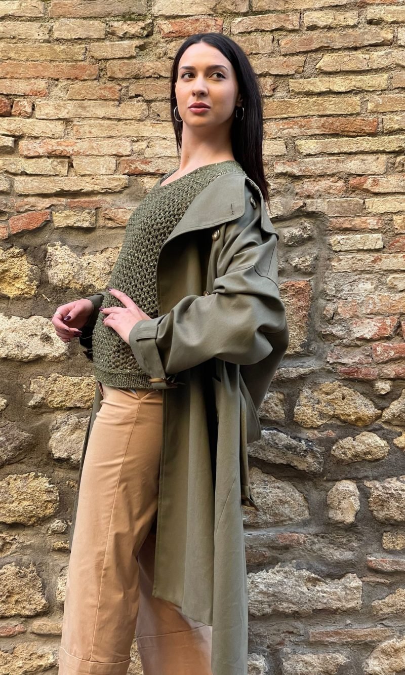 Trench oversize verde - Vicolo