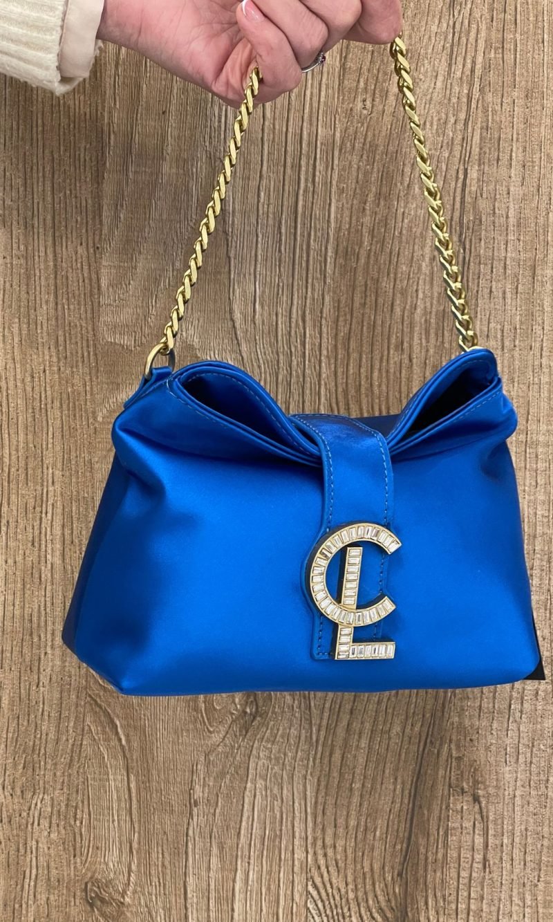 Pochette in seta night edition blu - La Carrie