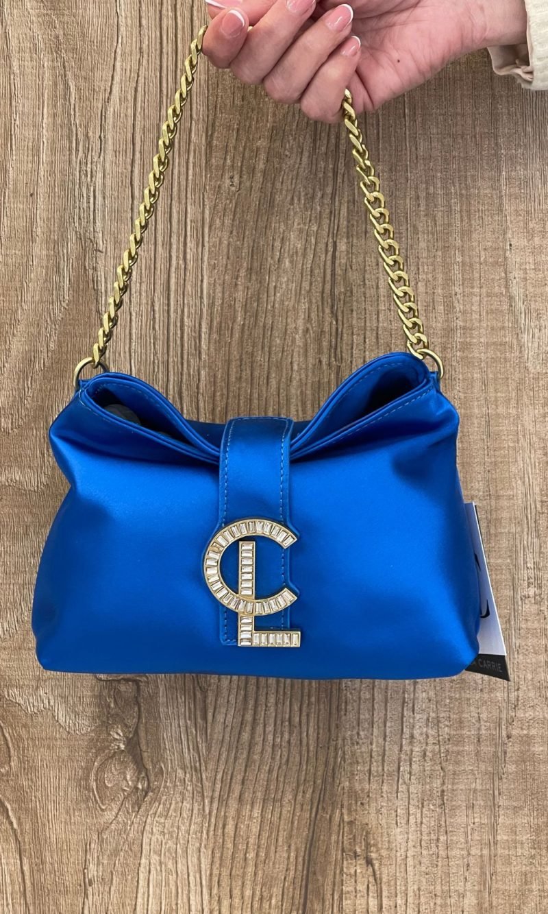 Pochette in seta night edition blu - La Carrie