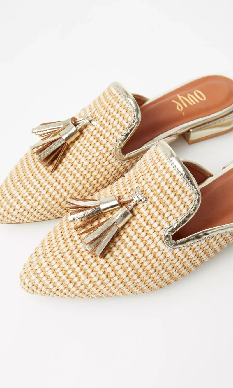 Mules in raffia oro - Ovye