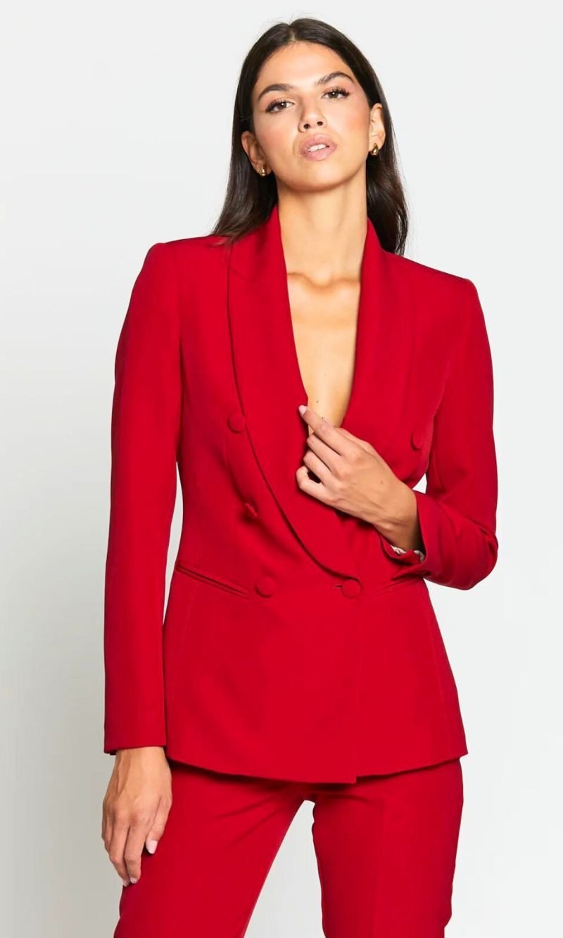 Blazer Musa doppio petto rosso cardinale - Silence limited