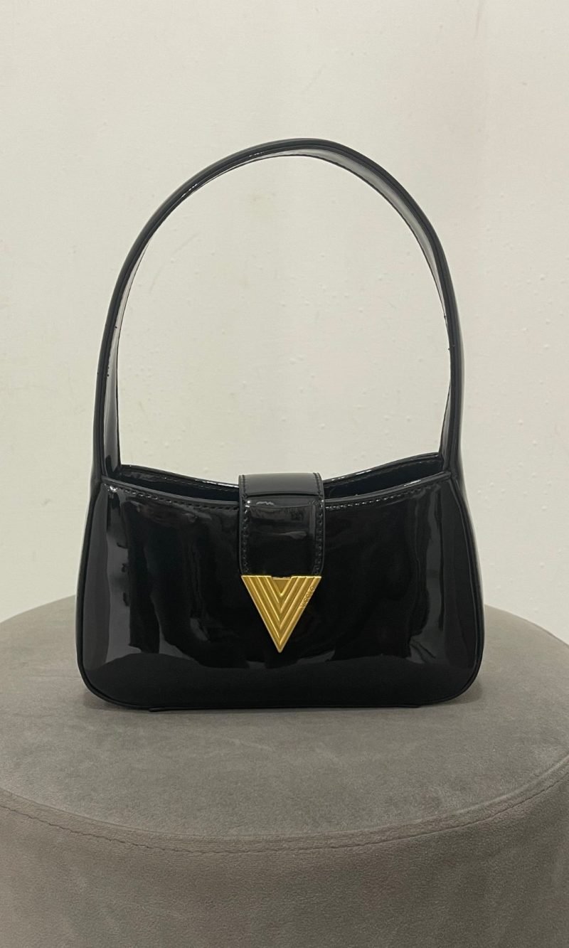 Borsa a mano Date Bag nero lucido - Vicolo