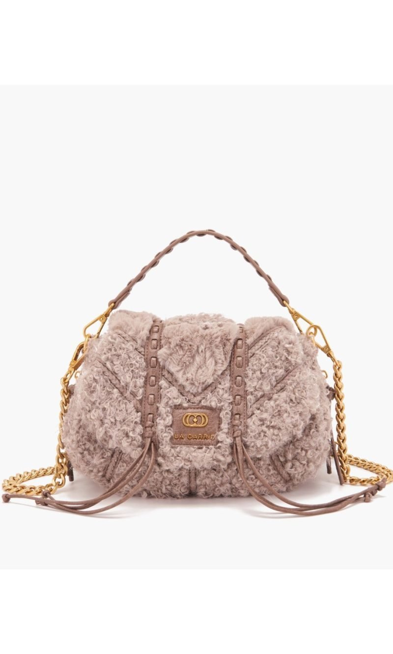 Borsa Space Sheep ecopelliccia taupe - La Carrie