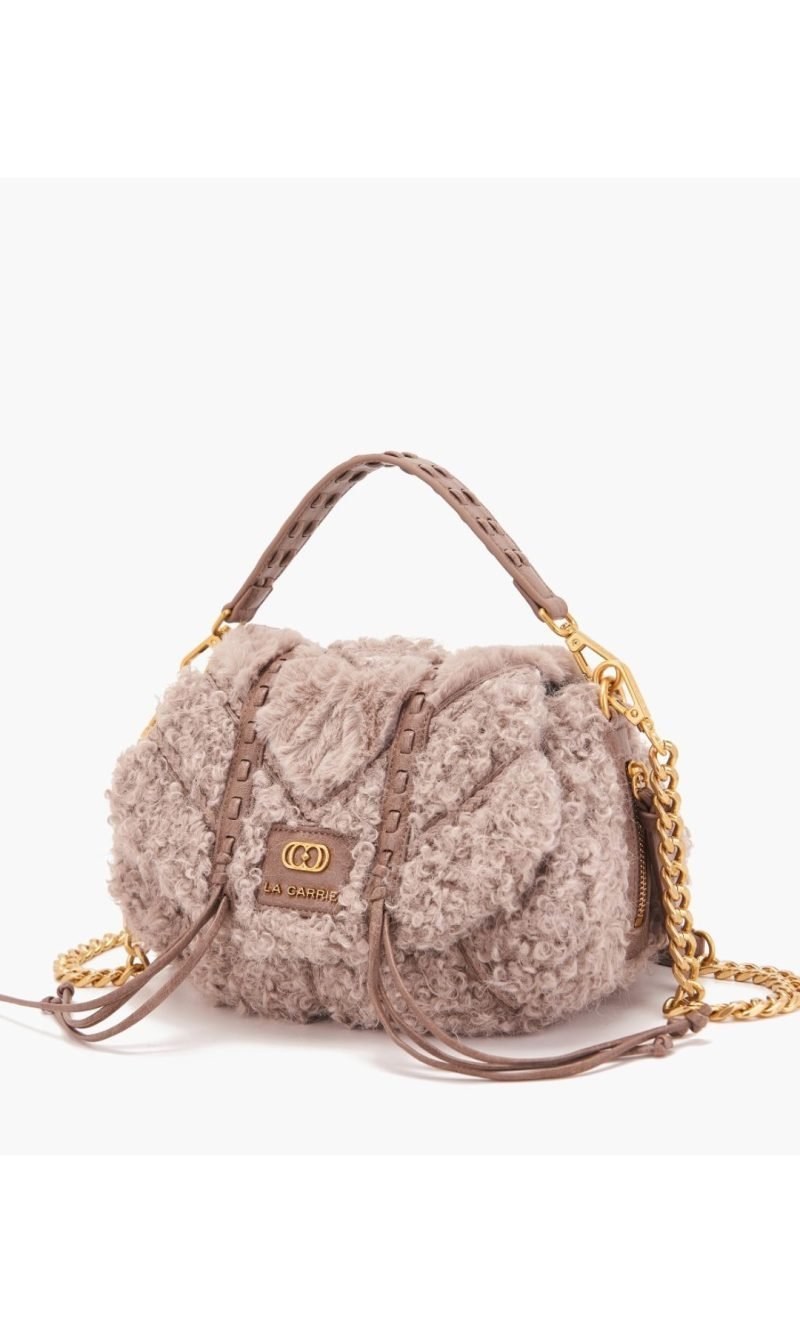 Borsa Space Sheep ecopelliccia taupe - La Carrie