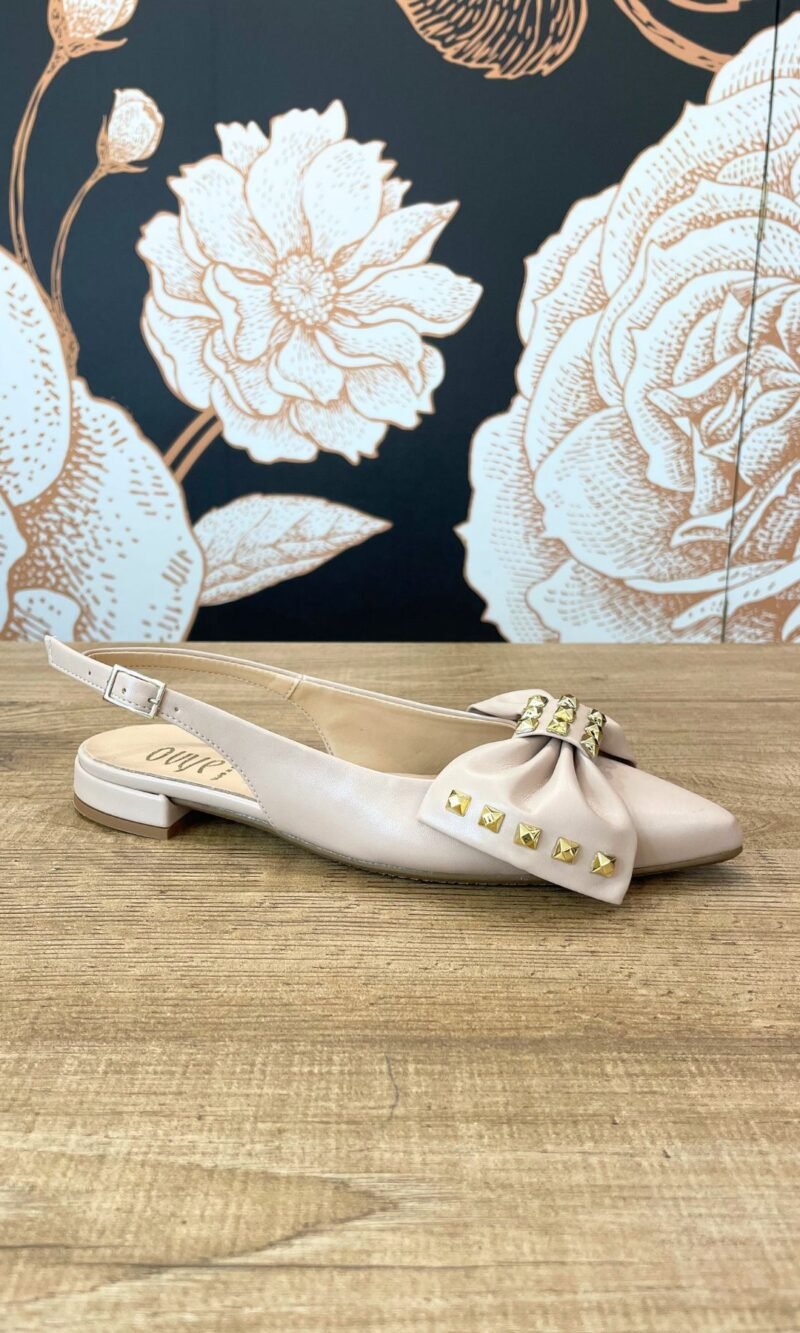 Slingback flat nude con fiocco - Ovyè